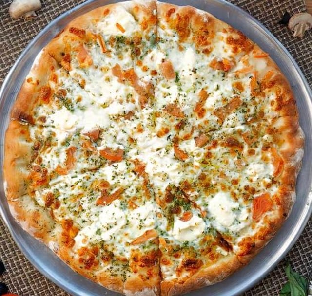 Margherita pizza.