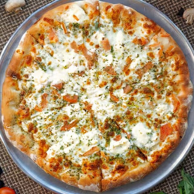 Pesto pizza.
