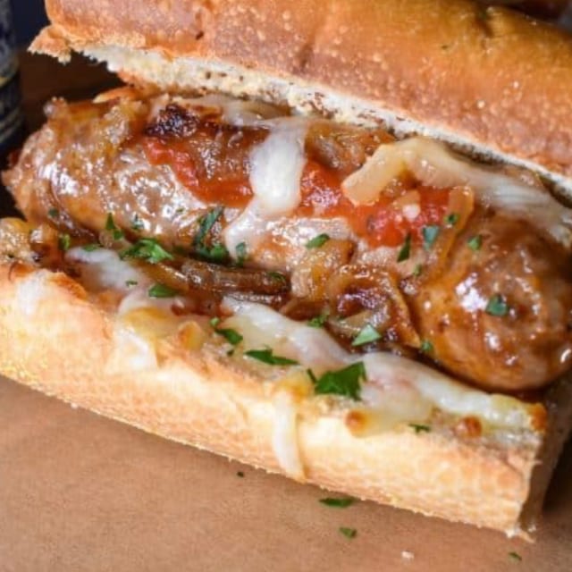 Sausage & cheese sub.