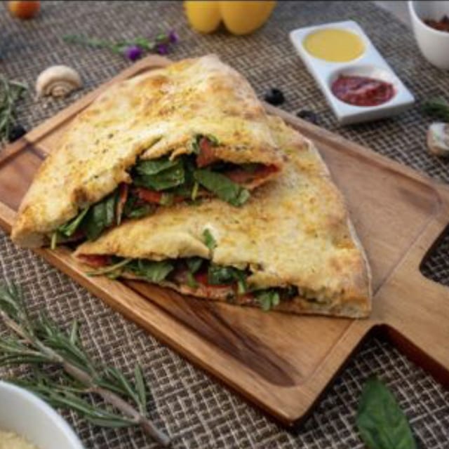 Plain cheese calzone.